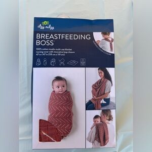 Itzy Ritzy Breastfeeding Boss Blanket in Red Chevron